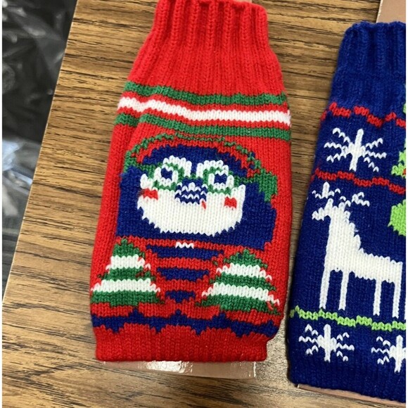 4 UNCLE BOB’S Ugly Beer Sweater Sleeve Cousy Koozie Christmas Sweater Card Game - Picture 5 of 6